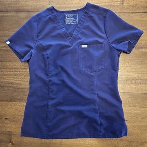 FIGS Technical Collection Purple Jam Slim Catarina One-Pocket Scrub Top M Medium